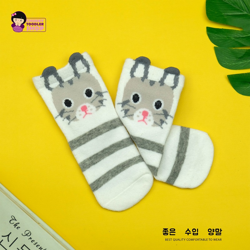 Minipetite SC2137  Kaus kaos kaki bayi anak balita lentur lembut bahan katun impor panda lucu