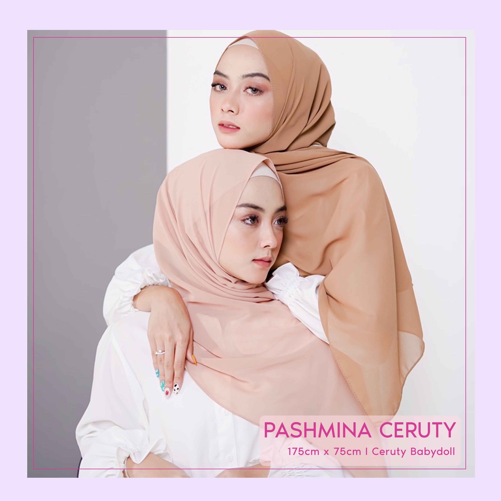 Pashmina Ceruty Babydoll - Warna Lengkap