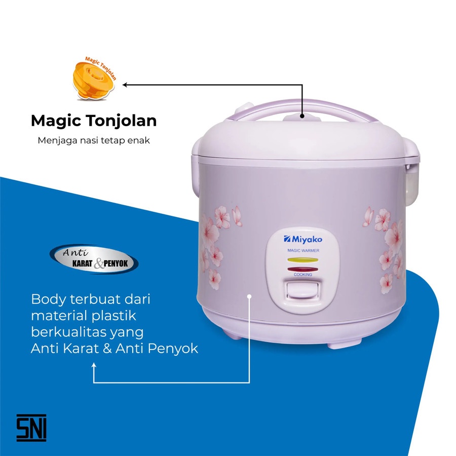 Miyako MCM 509 Magic Com Rice Cooker 1.8 Liter MCM509 1,8 L megiccom