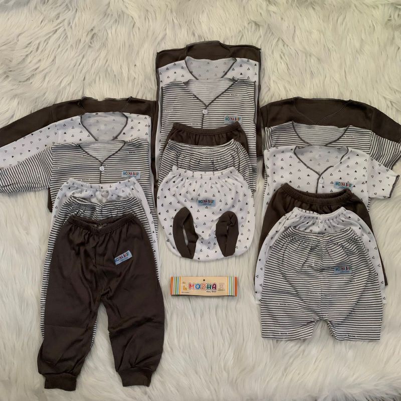 Serian Abu - 18 pcs Paket baju bayi unisex NEWBORN Paket hemat |Fashion