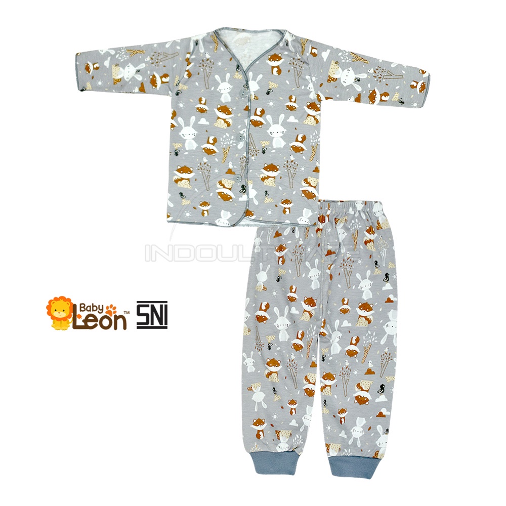 Setelan Baju Lengan Panjang + Celana Panjang Bayi BABY LEON Baju Perlengkapan Bayi Baru Lahir DS-114