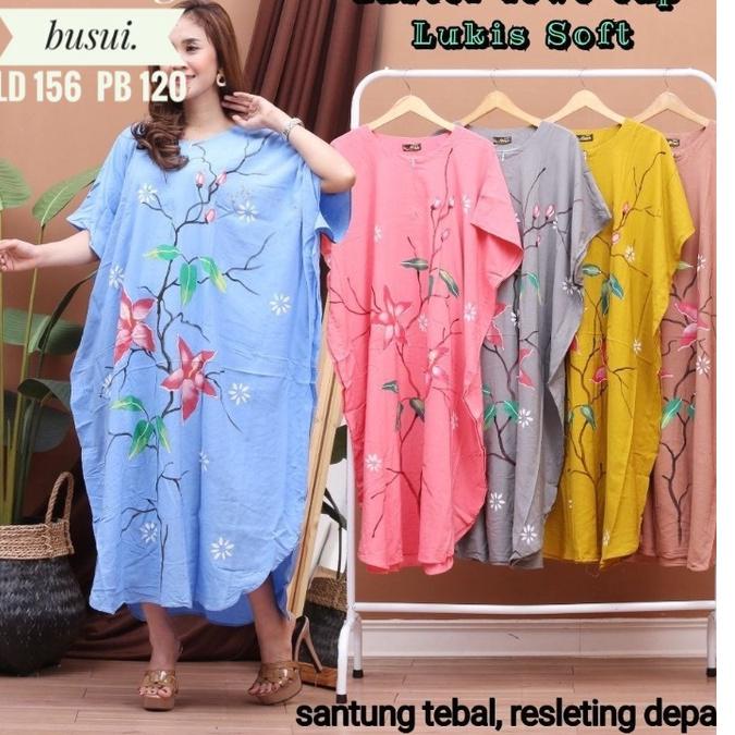 ♚ Daster Lowo kalong Jumbo bali Ld 150 - 160  Panjang 140 batik Cap Premium / Daster busui & ibu ham