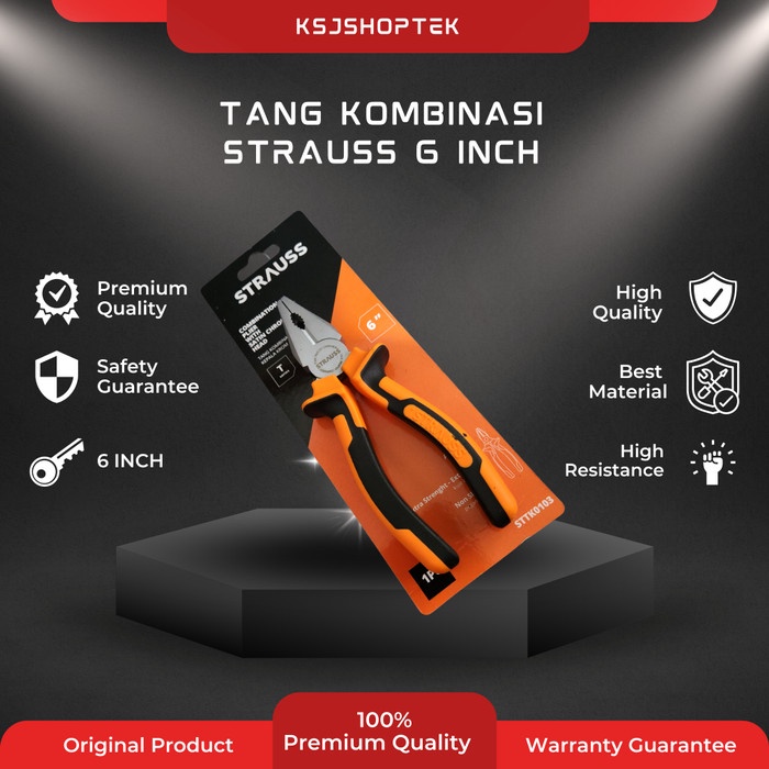 TANG KOMBINASI STRAUS 6 INCH / STRAUSS / HEAVY DUTY HAND TOOLS