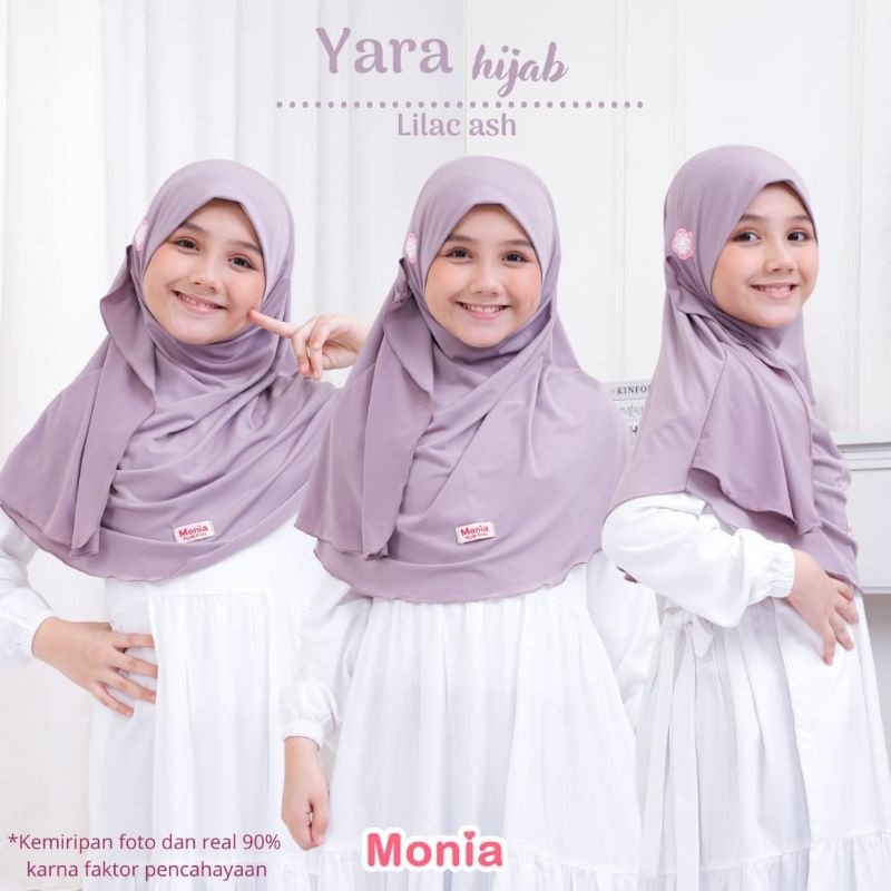 Yara Hijab by Monia Hijab Kids  Lilac Ash MLXL | Hijab Instant Terlaris