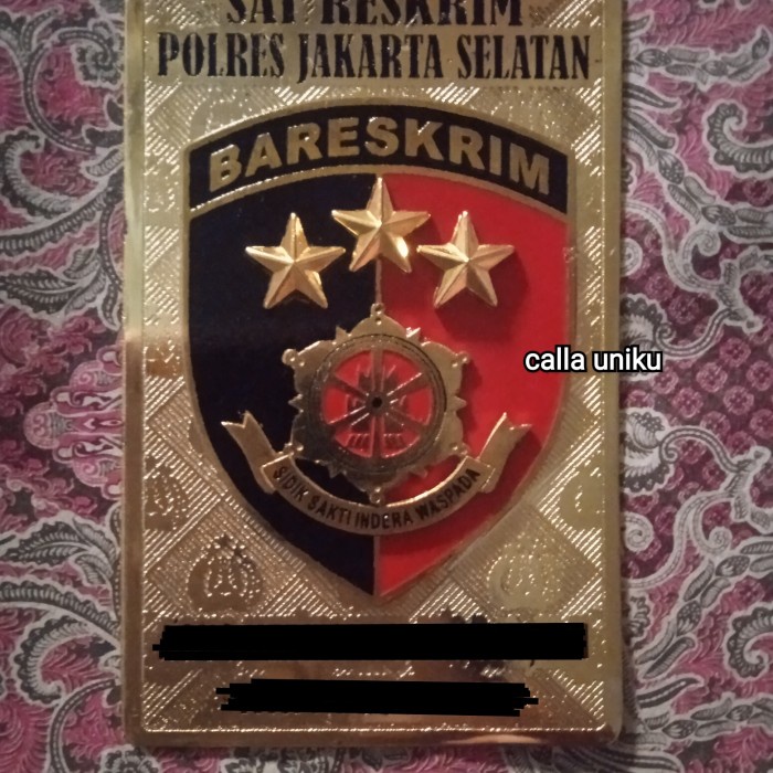 

Terlaris Lencana Id Card Bareskrim/Reserse