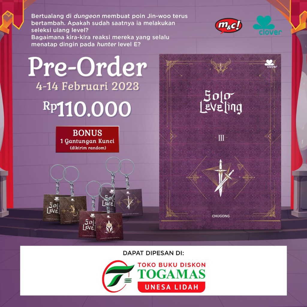 NOVEL SOLO LEVELING 01, 02, 03 KARYA CHUGONG
