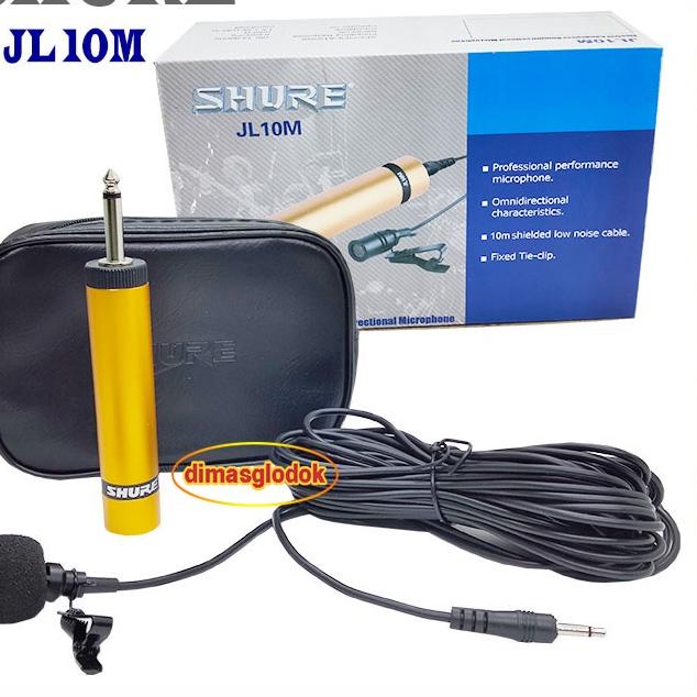 Terkini Mic Imam Mik Kancing SHURE JL 10M Mic Jepit Clip On Microphone Tie  Clip On Sensitif ✱mae⋆