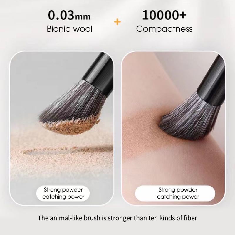 Kuas Makeup Profesional Jari Penutup Kepala Perut Lingkaran Hitam Foundation Concealer Brush Kosmetik Detail Wajah Alat Kecantikan