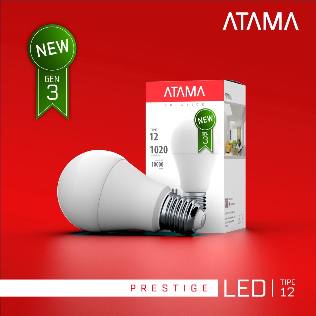 Lampu LED BULB ATAMA PRESTIGE Tipe 12 GEN 3 (NEW) Putih