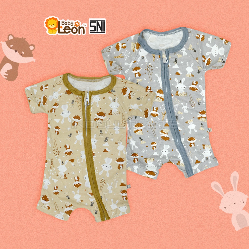 1Pcs Jumsuit Bayi NEWBORN Jumper Bayi Baru Lahir Full Resleting BABY LEON DS-120 Jumpsuit Bayi Cotton Double Knit Baby Sleepsuit Baju Tidur Bayi Pakaian Bayi Baju Harian Anak Bayi Balita SM-902