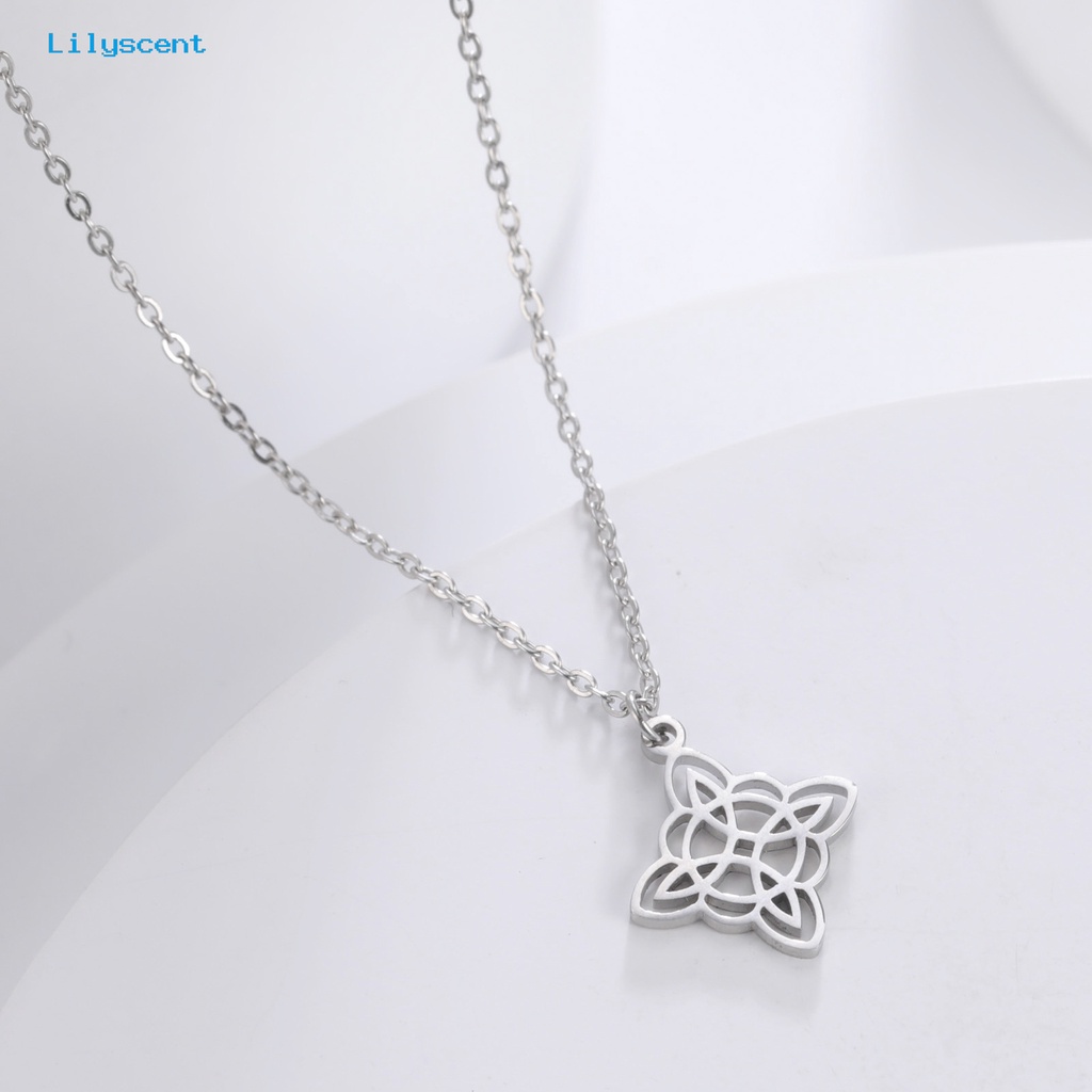 [LS] Liontin Kalung Vintage Temperamen Geometris Electroplating Adjustable Wanita Wanita Square Motif Lingkaran Konsentrik Hadiah Perhiasan Untuk Pacaran