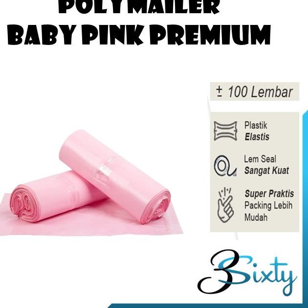 

✨TERBARU✨ PLASTIK POLYMAILER BABY PINK PREMIUM TEBAL Kantong Amplop Packing Olshop Warna Perekat Polimailer 
