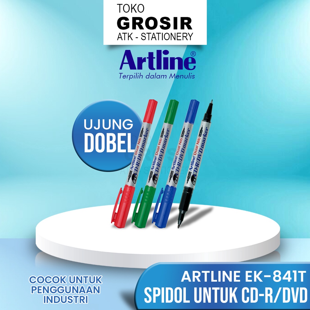 

GROSIR Spidol Artline CD-R Twin Marker (0.4-1 mm) EK-841T
