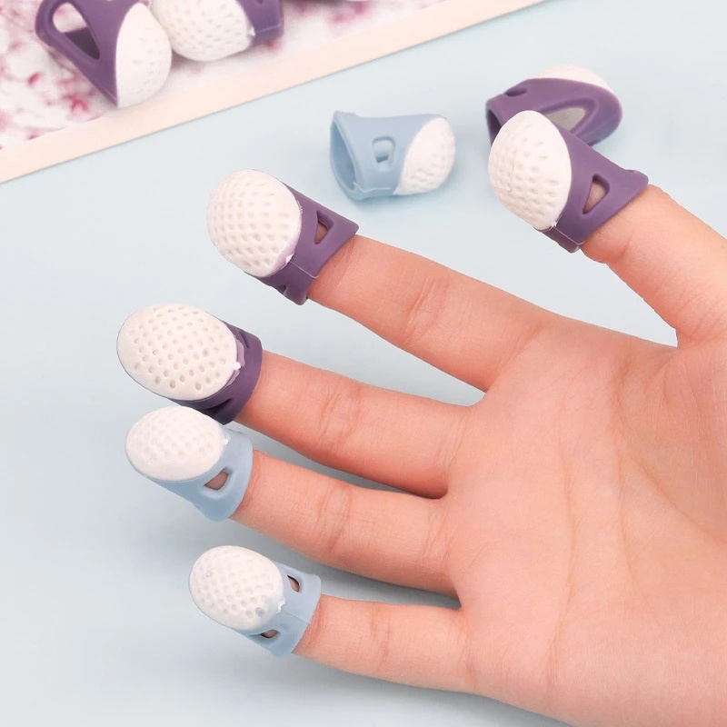 Multifungsi Silicone Thimbles/Melubangi Bernapas Pelindung Lengan Jari DIY Kerajinan Jahit Aksesoris