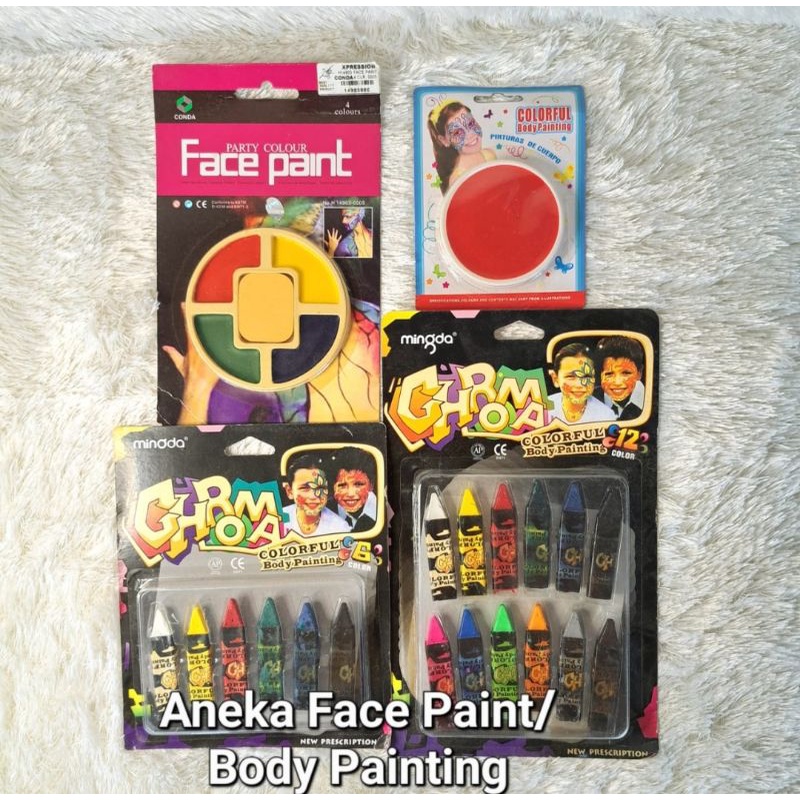 

Face Paint/Body Painting/Crayon Cat Wajah/Tubuh Mingda/Conda 6wr/12wr