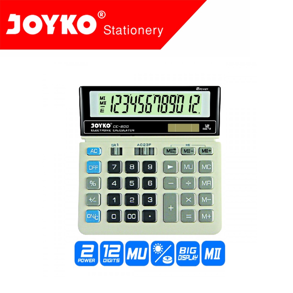 

Joyko Calculator 12 Digit CC-800