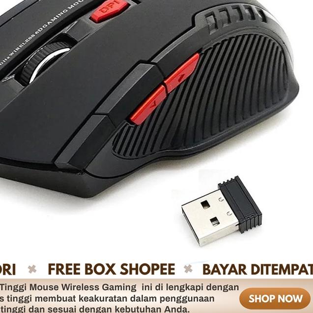 ✮ Mouse Gaming Wireless Tanpa Kabel Silent Bluetooth Ergonomic Wireless Gaming Mouse Murah ❀