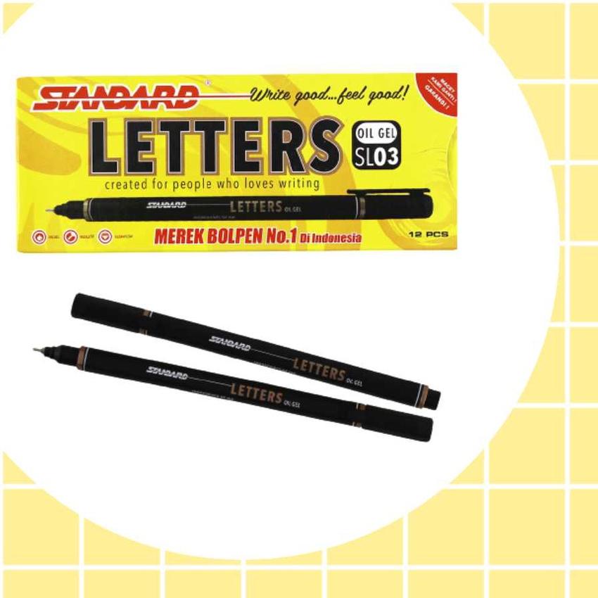 

Terbaru | FG2 | Standard Pen - Letters SL03 Black / Tinta Warna Hitam Isi 12 pcs ( Pulpen, Pena, Ballpoint )