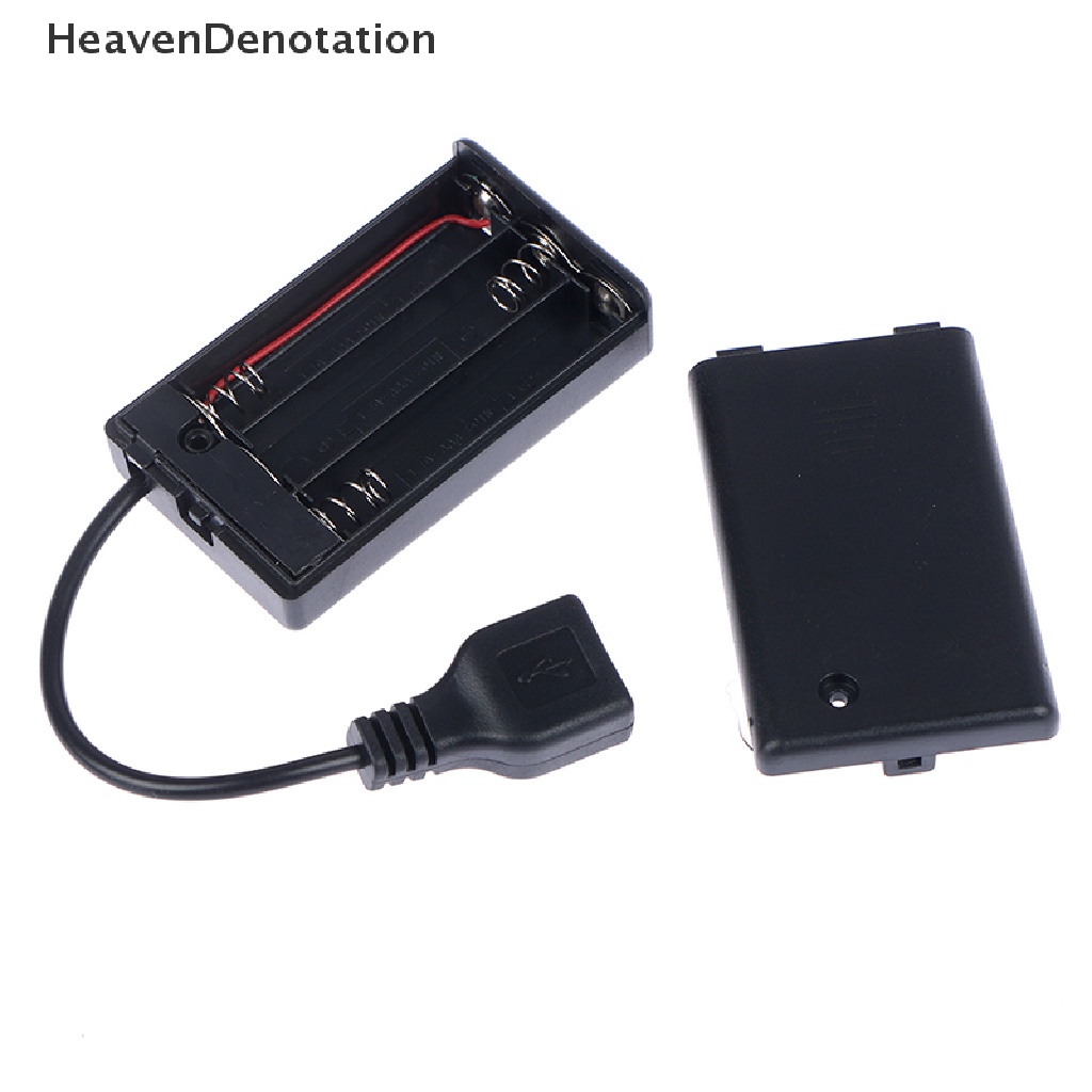 [HeavenDenotation] 3 * AAA Box With USB Port For Building Block Led Light Kit With Switch To HDV