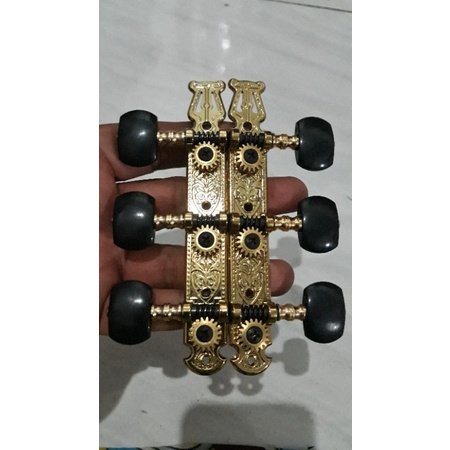 Termurah...Tuner Machine Driyer Pemutar Senar Gitar Klasik Classic Gold Tuning Peg