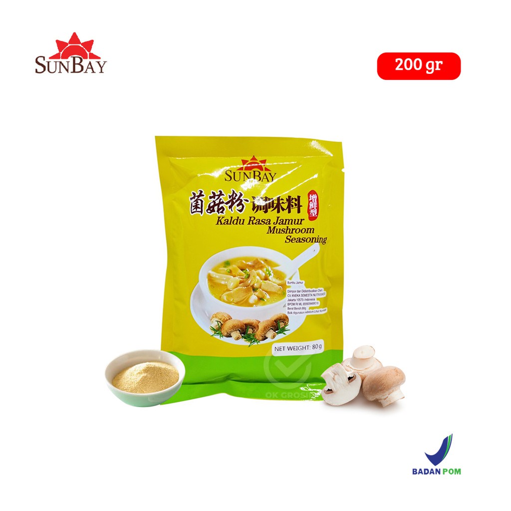 

Sunbay Kaldu Jamur 200 Gram Bumbu Instan Mushroom Seasoning
