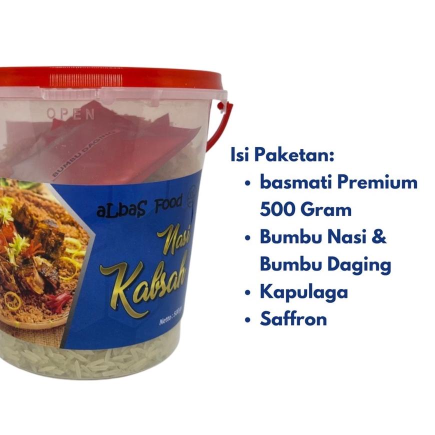 

➱ Beras Basmati dan Bumbu aLBaS Untuk Nasi Mandi, Kebuli, Briyani Masakan Khas Timur Tengah Untuk 7 Porsi ♦