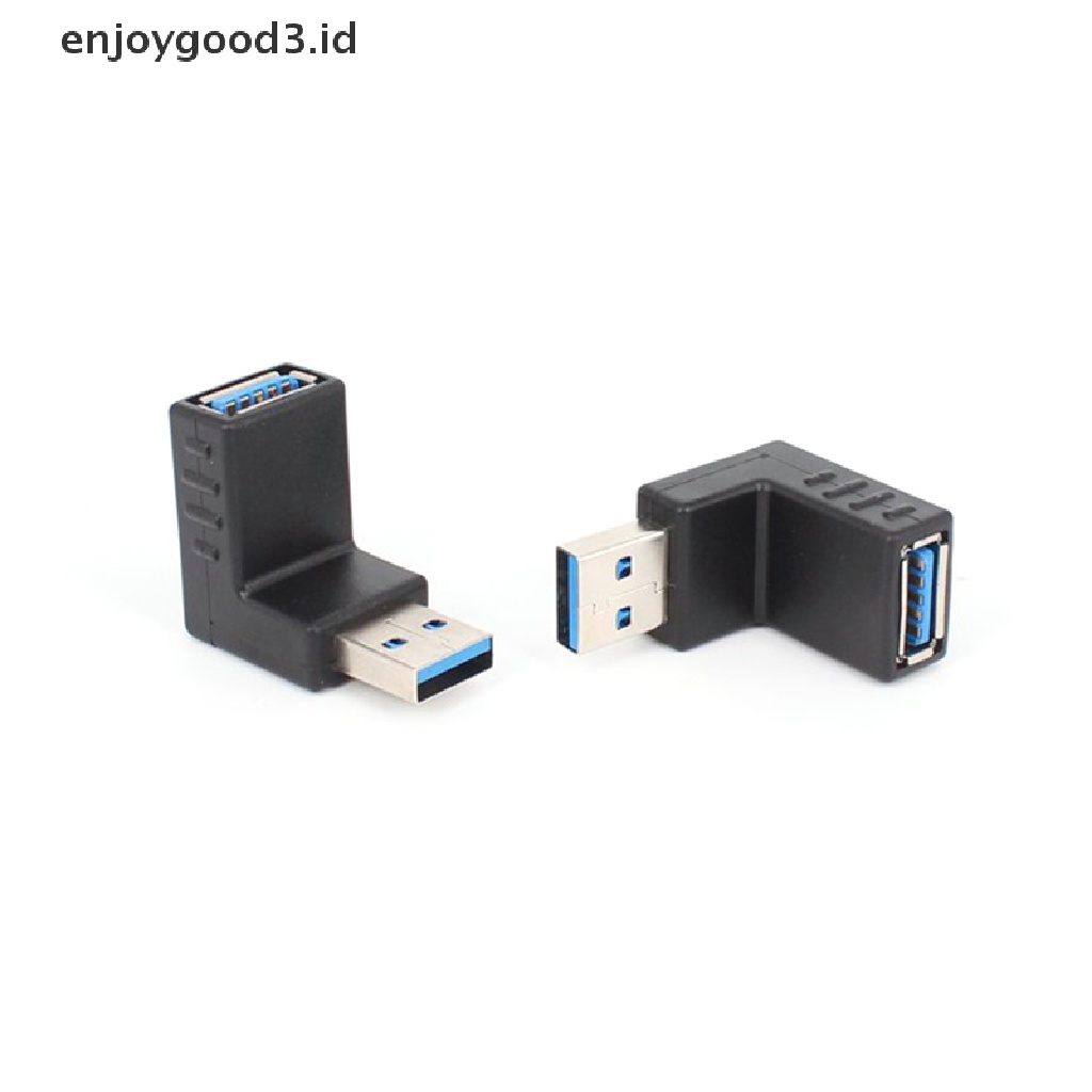 【 Rready Stock 】 USB 3.0 Adapter Left / Up / Down / Right Angle 90 Degree Extension Cable Usb Male To Usb Female Adapter Cord USB Cables Extension Adapter （ ID ）