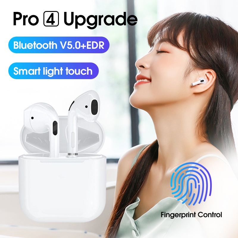 Pro4 TWS Wireless Earphone Bluetooth 5.1 Headset With Mic Touch Control Headphones