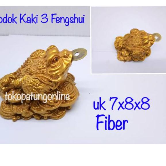 ➫ Patung Kodok Fengshui Gigit Koin Cina Kaki 3 ➲