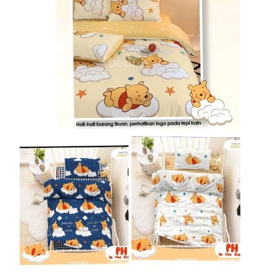 Update Meriah Sprei motif anak Pooh kuning lucu ANTI GESER