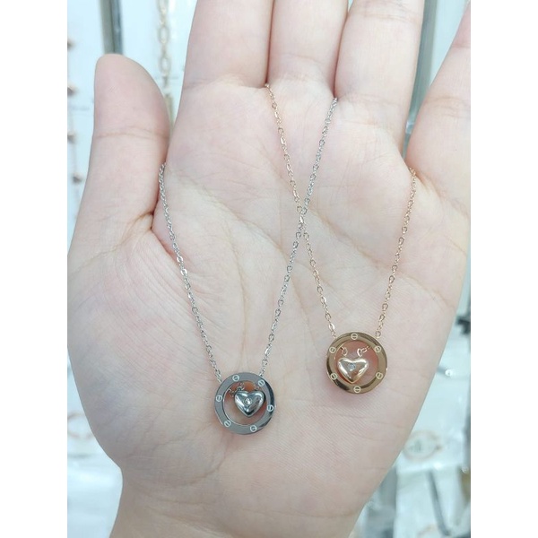 kalung love ca*ti*r titanium anti karat anti luntur