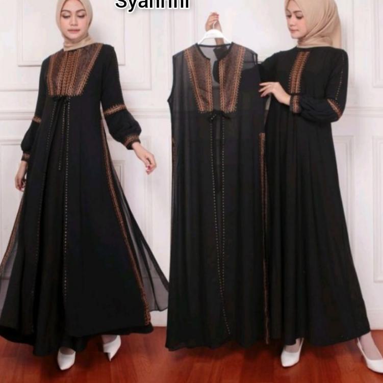 ♣ Abaya Hitam Model Rompi Series 2 ➵