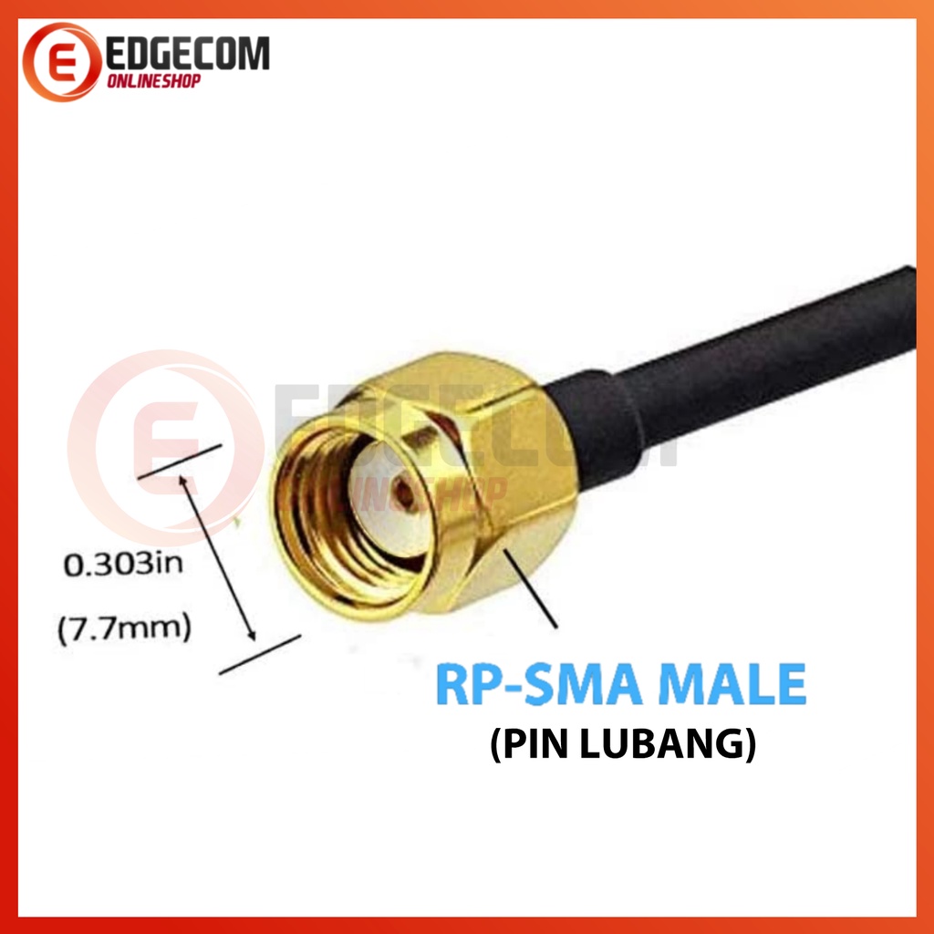 Kabel Perpanjangan Antena WiFi Modem dan Router RP - SMA Male Female Pigtail