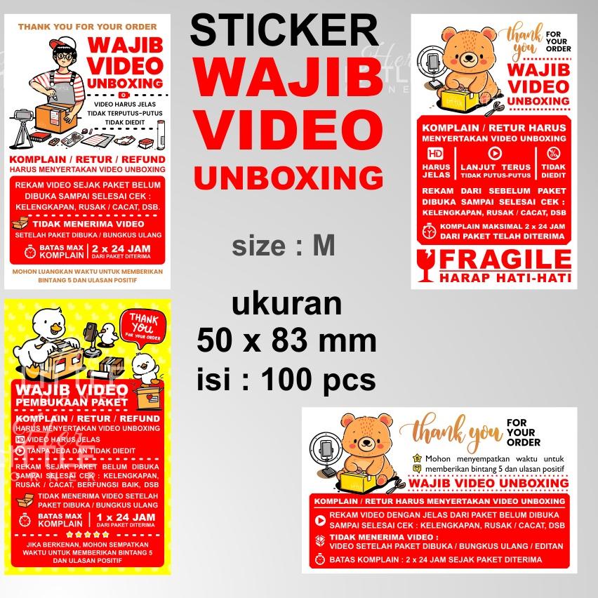 

U77 STICKER UNBOXING THANK YOU (isi 100) size M PALING DICARI キ