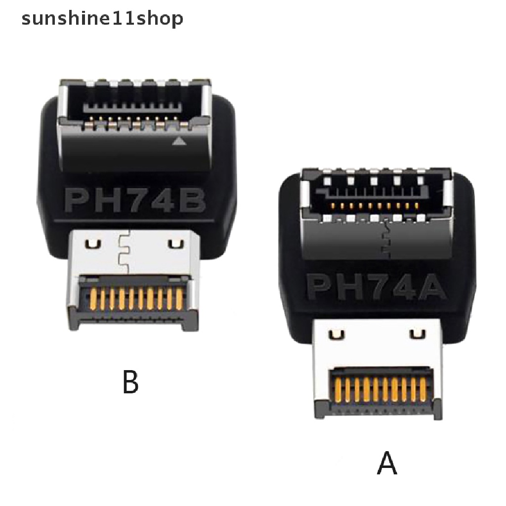 Sho USB 3.1 Type-E 90derajat Converter USB Header Adapter Untuk Konektor Motherboard N