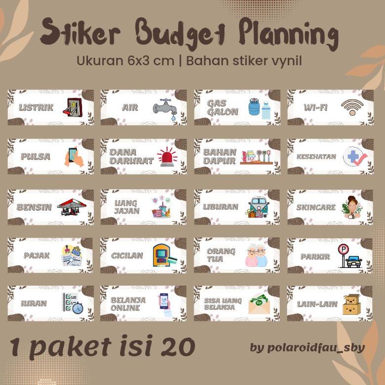 

J93 STIKER BUDGET PLANNING BELANJA MURMER ➮