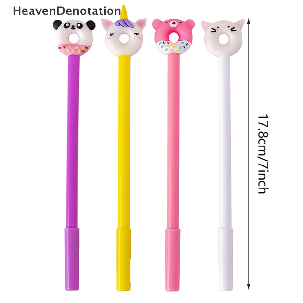 [HeavenDenotation] Alat Tulis Lucu Donat Hewan Sekolah Kantor Kawaii Perlengkapan Kreatif Stationery Sweet Lovely Pretty Gel Pen HDV