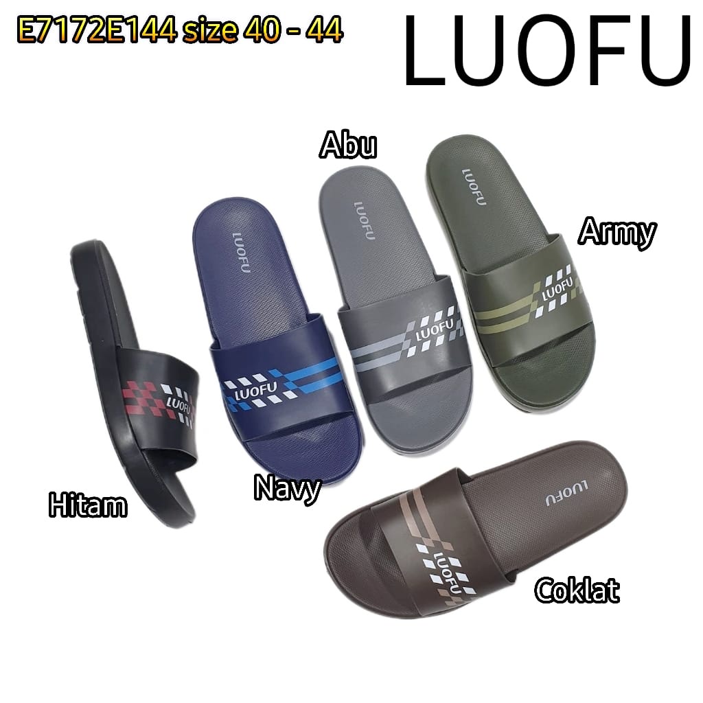 LUOFU ORIGINAL jelly sandal cowok selop luofu karet import sendal pria E7172E144