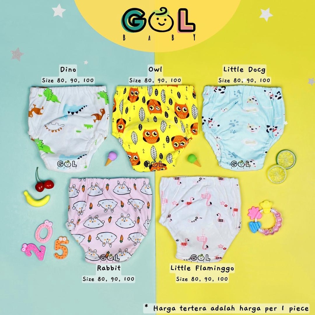 Celana Dalam tatur Popok Cloth Diaper Clodi Training Pants Pipis Bayi Anak Baby 4 layers GOL BABY