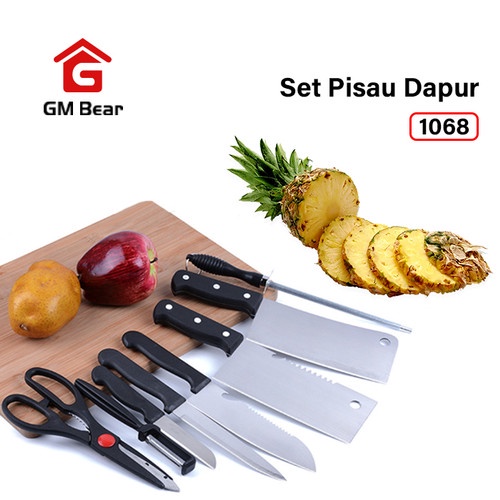 Pisau Set dapur isi 8 pcs Gm bear
