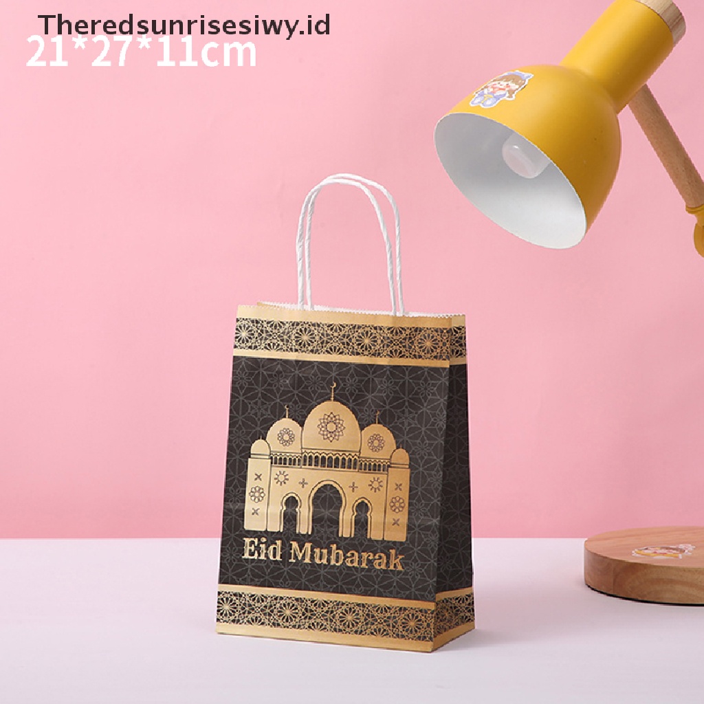 # Baju Lebaran # 6pcs/set Tas Bingkisan Kertas Eid Mubarak Ramadhan Favo r Bag Untuk Perlengkapan Pesta Gift~