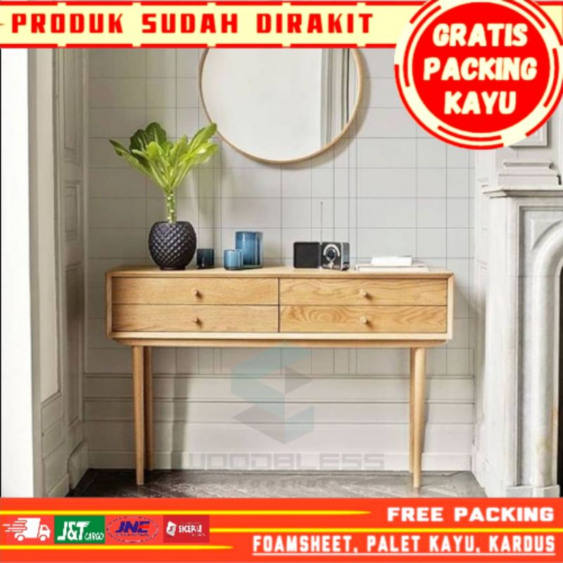 MEJA BELAJAR MEJA KERJA MEJA RIAS KAMAR TIDUR MINIMALIS 4 LACI