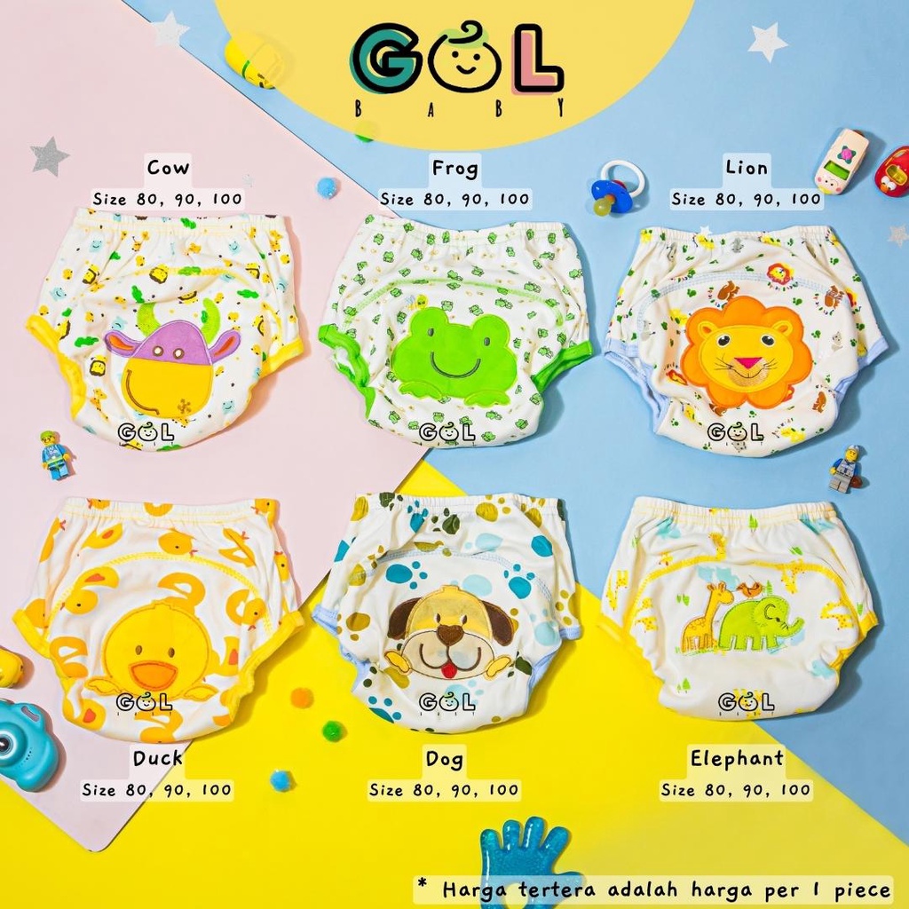 Celana Dalam tatur Popok Cloth Diaper Clodi Training Pants Pipis Bayi Anak Baby 3 layers