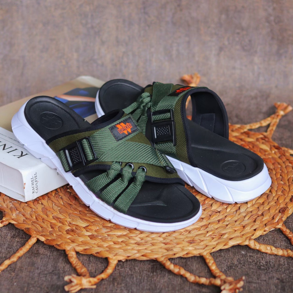 SANUR - Sandal Slide Pria Walker Original Sendal Slop Pria Casual Keninian Trendy Handmade