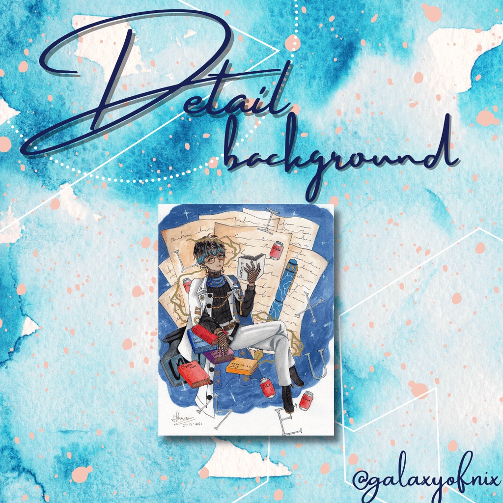 Tambah background (watercolor commission)