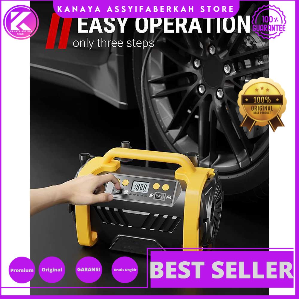 VacLife Pompa Ban Elektrik Digital Inflator Portable AC 110 V DC 12V - ATJ-6588