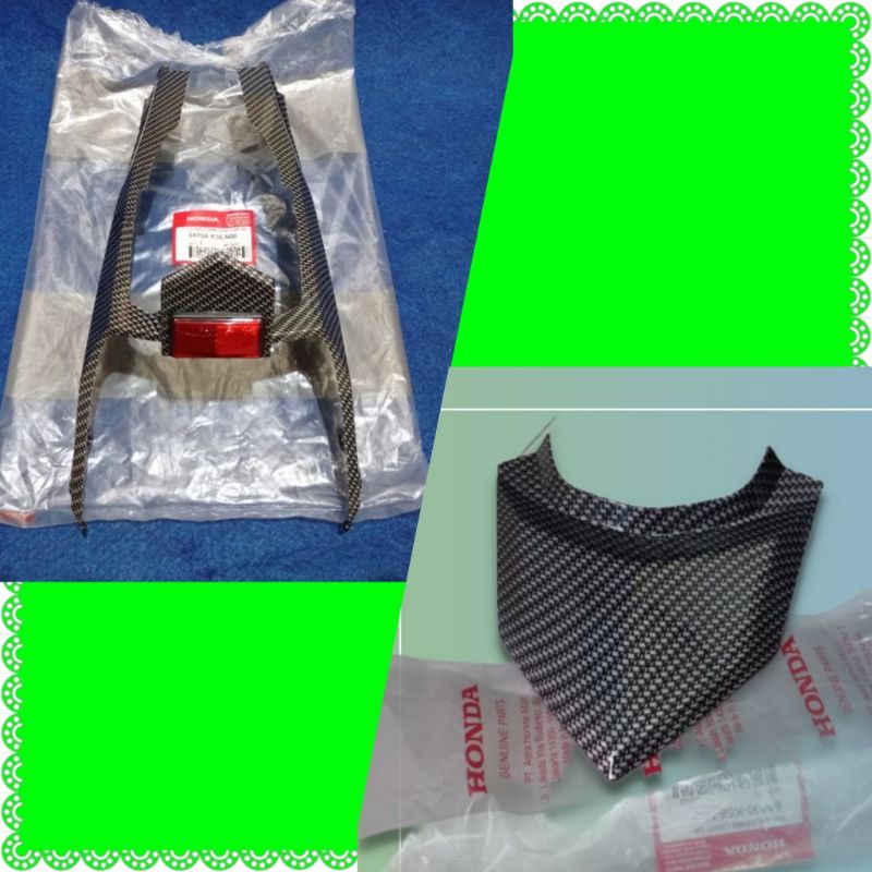 paketan body sonic 150R karbon cover tail light lower combination sambungan body bawah lampu dan cov