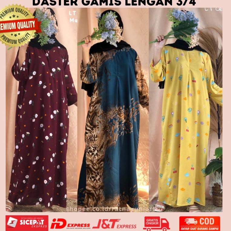 Hot Sale DASTER GAMIS Lengan 3/4 (part 2) -  Daster Gamis Lengan 3/4  Daster Tangan Panjang Long SMK