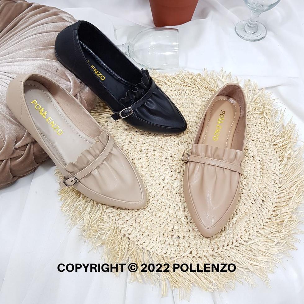 TREN TERBARU Pollenzo Creen Sepatu Wanita Flatshoes Zhr--8716