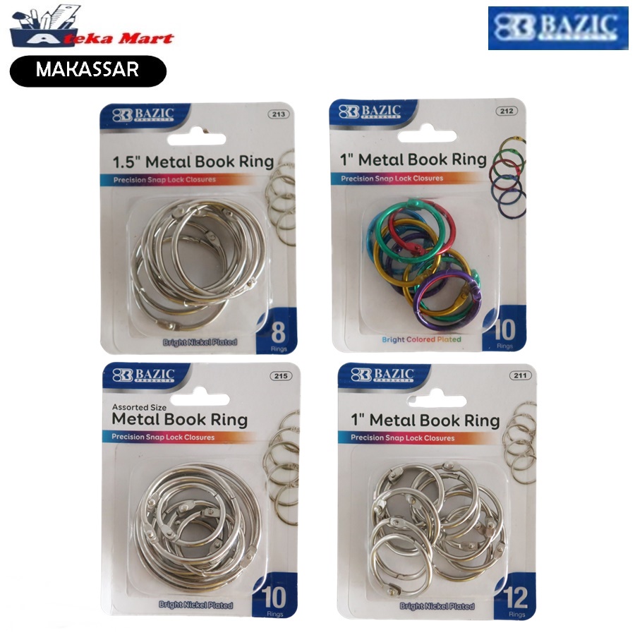 

[1CARD] BAZIC METAL RING BOOK RING BUKU